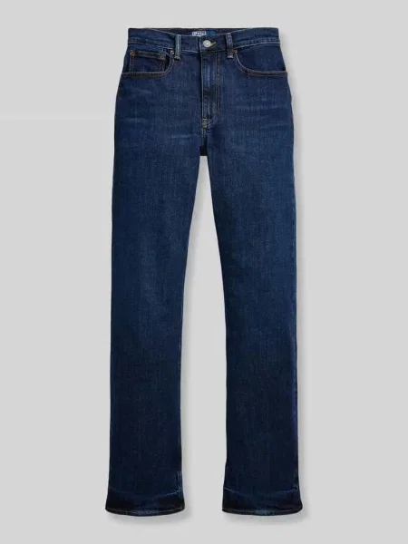 Jeansy o kroju straight fit z mieszanka bawełny w 5 kieszeni Polo Ralph Lauren granatowe