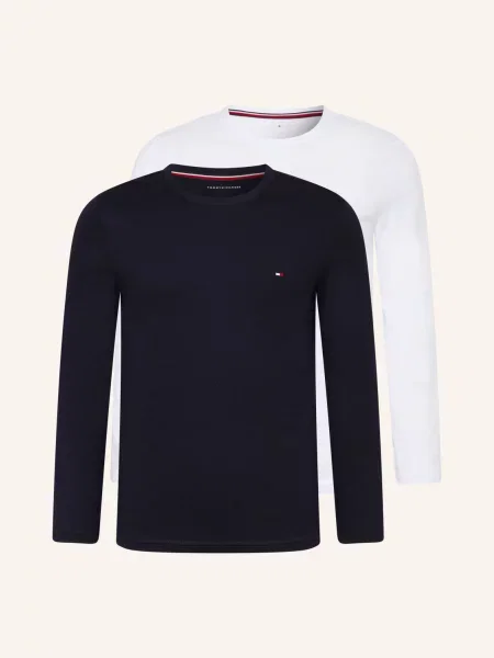 Tommy Hilfiger Koszulka Z Długim Rękawem blau biała