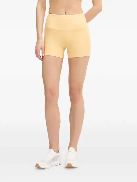 Pantaloni scurți Casall cu talie înaltă cu imagine galben
