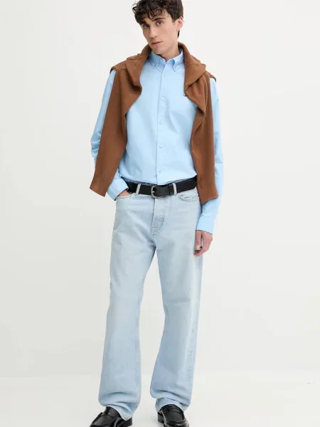 Tommy Jeans pulover bombažen rjava