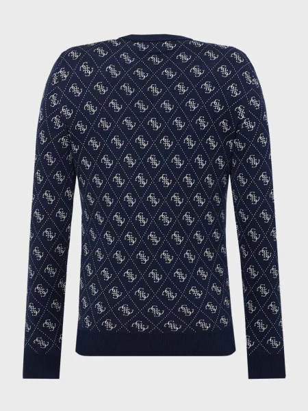 Свитер Guess с принтом синий