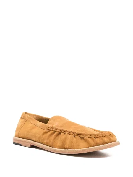 Loaferice Paura od brušene kože s volanima smeđa