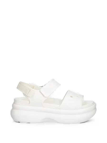 Με τιράντες σανδάλια Crocs με πλατφόρμα λευκό