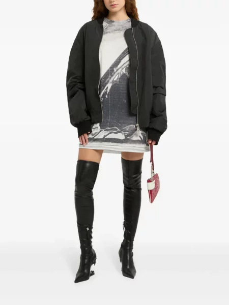 Rochie tip cămașă Gcds de costum alb