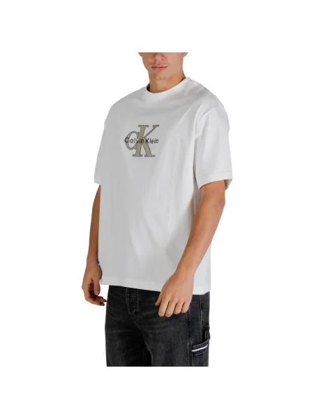 Tricou Calvin Klein Jeans alb