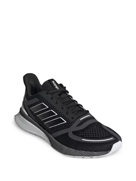 Top Adidas alergare cu decolteu în V alb