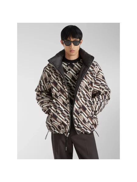 Sweter Fendi wełniany brązowy