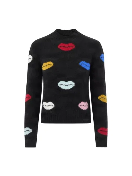 Sweter Fiorucci wełniany z okrągłym dekoltem