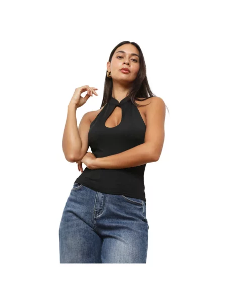 Top La Modeuse negru