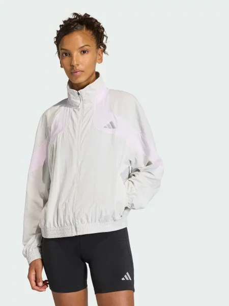 Вітровка adidas adizero комбінований верх сірий