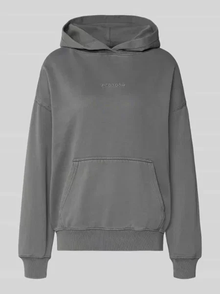 Bluza o kroju oversized z kapturem logo i kieszenią kangurką model ‘CLARITA’ Pegador