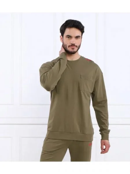 Tricou mânecă lungă Hugo Bodywear verde