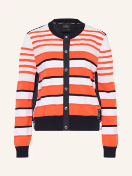 Marc Cain Svetr Z Kombinace Materiálů bright tomato