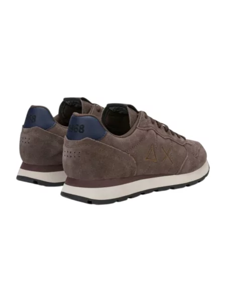 Sneakersy Sun68 zamszowe brązowe