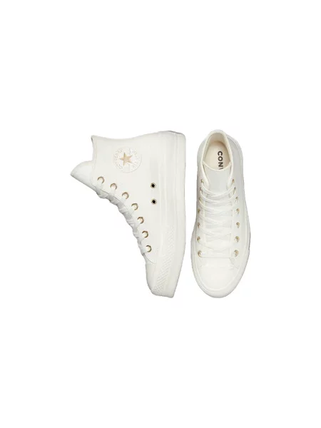 Členkové topánky Converse na platforme biela