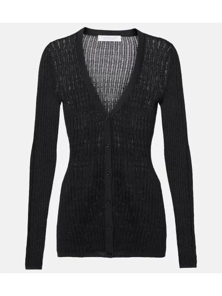 Cardigan Gabriela Hearst de mătase negru