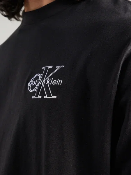 Calvin Klein Jeans Tricou / alb negru