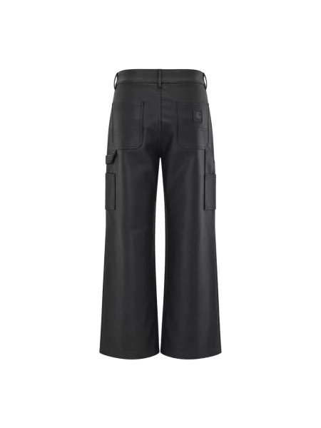 Spodnie Carhartt Wip skórzane czarne
