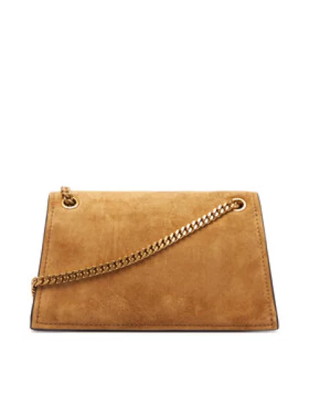 Torbica Tory Burch Kira Turnlock Suede Mini Bag smeđa
