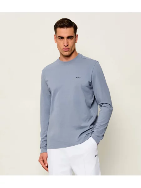 Lung tricou cu mânecă lungă Boss stretch gri