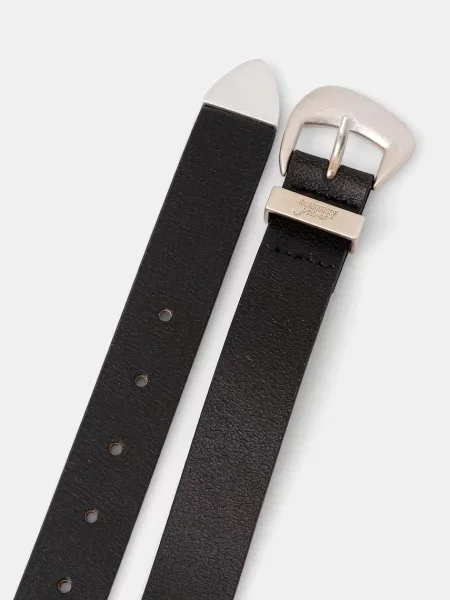Tommy Jeans pas usnjeni črna