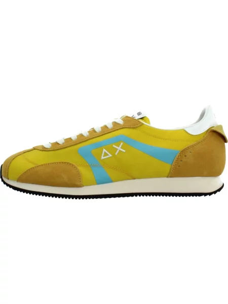 Sneakersy Sun68 skórzane żółte