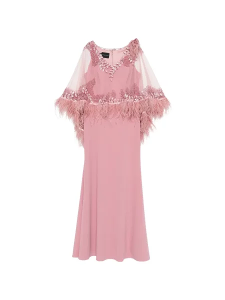 Maxi rochie maxi The Couture Club cu decolteu în V de costum roz