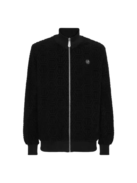 Kurtka Philipp Plein żakardowa czarna