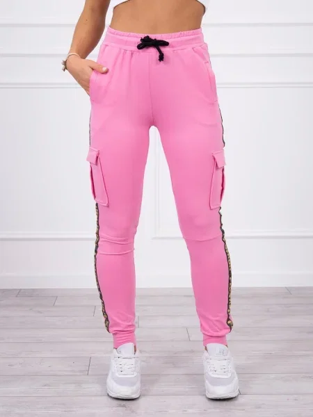 Pantaloni cargo Kesi roz