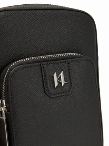 Torbica za okoli pasu Karl Lagerfeld K/MONOGRAM črna