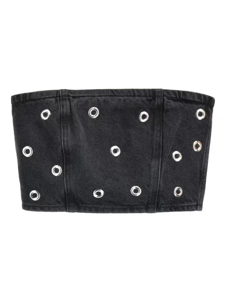 Top Rotate Birger Christensen z ćwiekami czarny