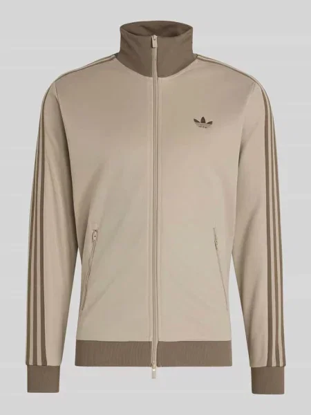 Bluza rozpinana o kroju slim fit z mieszanka bawełny ze stójką Adidas Originals