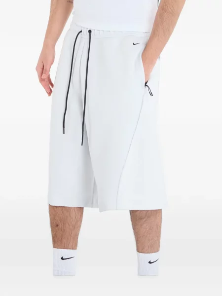 Fleecové kraťasy Nike bílé