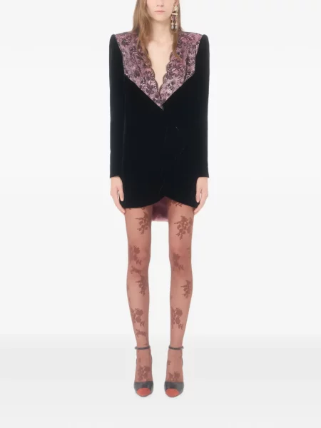Rochie mini Valentino Garavani de catifea negru