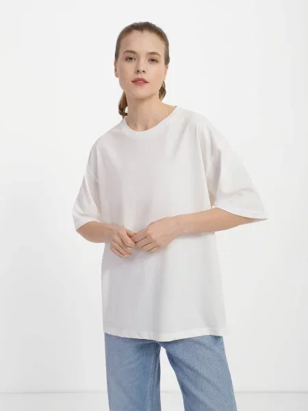 Роза Футболка Молочний