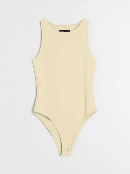 Боді на бретельках жовтий