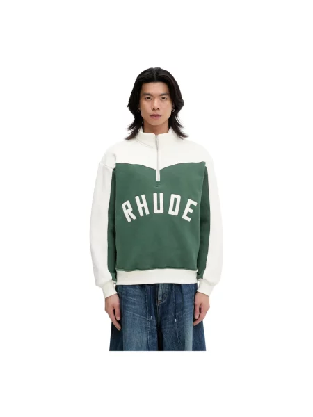 RHUDE bluza Monaco z aplikacją zielony