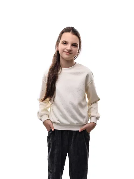 Дитячий Світшот LUMO молочний віскоза/поліестер