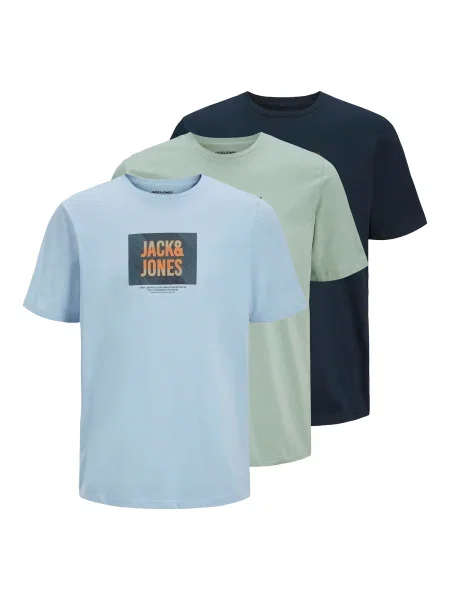 JACK & JONES Tricou JJHUDSON deschis / închis / verde mentă / portocaliu albastru