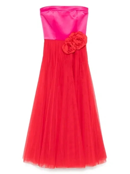 Sukienka Parlor w kwiatki czerwona