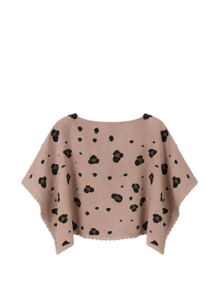 Top Orsina cu imagine cu model leopard din dantelă
