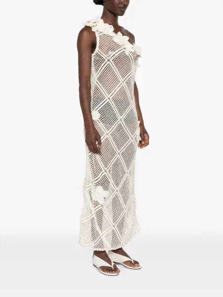 Rochie midi Jw Anderson cu model floral cu un umăr gol
