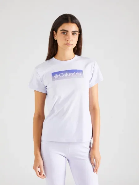 Dámske trekingové tričko Columbia Sun Trek Graphic purple fialová