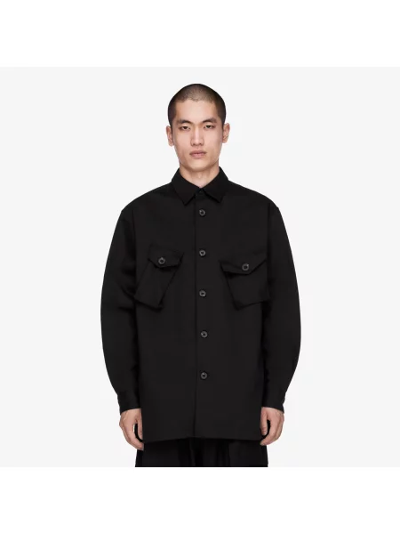 Cămașă Twill Utility Overshirt Black L negru