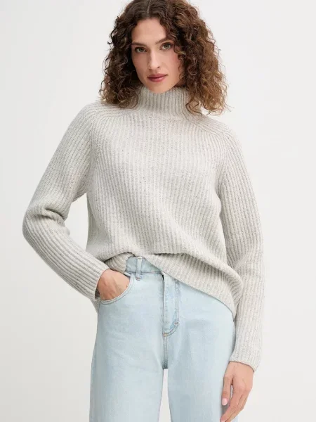 Mos Mosh pulover de lână cu guler gri