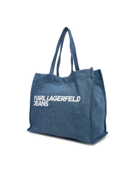 KARL LAGERFELD JEANS Shopper / biela modrá