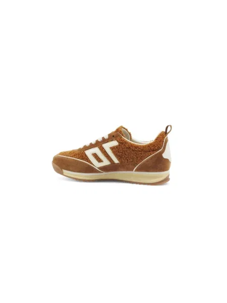 Sneakersy Back70 skórzane brązowe