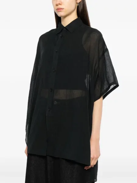 Asymetrická košile Yohji Yamamoto černá