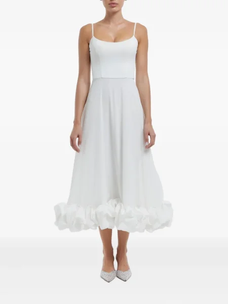 Rochie midi Post Meridiem până la genunchi de costum alb