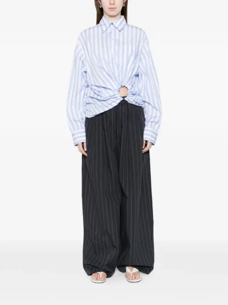 Koszula Sportmax w paski niebieska